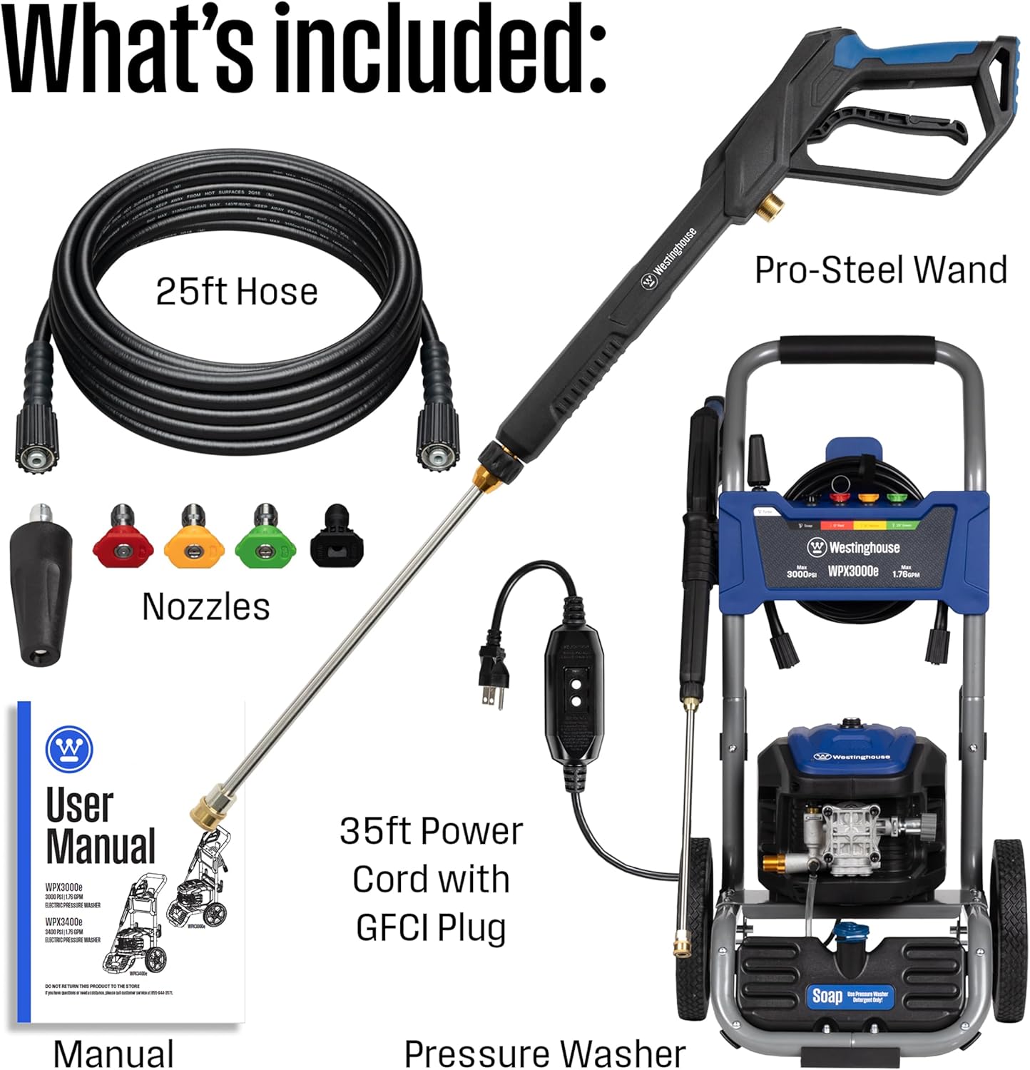 Powerful Cleaning: Westinghouse WPX3000e Electric Pressure Washer ...