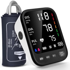Blood Pressure Machine, Automatic Upper Arm Blood Pressure Monitor with 2x199 readout, 4.5 inch Backlit Large Screen Adjustable Large Cuff 9 to 17 inches - arrhythmia and Home... Blood Pressure Machine, Automatic Upper Arm Blood Pressure Monitor with 2x199 readout, 4.5 inch Backlit Large Screen Adjustable Large Cuff 9 to 17 inches - arrhythmia and Home...