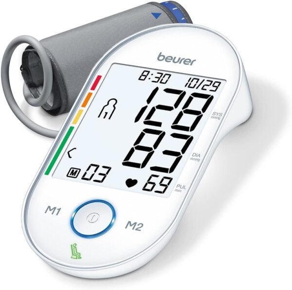 Beurer BM55 Blood Pressure Machine – XL Backlit Display, Arrhythmia Alarm, Portable Storage Kit, 2 Users, Automatic Blood Pressure Cuff, Resting Indicator – Blood Pressure... Beurer BM55 Blood Pressure Machine – XL Backlit Display, Arrhythmia Alarm, Portable Storage Kit, 2 Users, Automatic Blood Pressure Cuff, Resting Indicator – Blood Pressure...