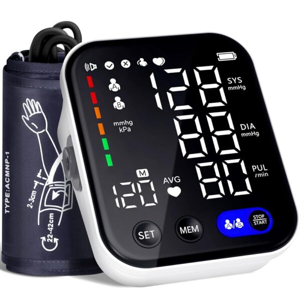 Blood Pressure Monitor, Automatic Arm Blood Pressure Monitors for Home Use Adjustable 8.7-17" Blood Pressure Cuff, Voice Digital Blood Pressure Machine, 5"Large Screen 2*120... Blood Pressure Monitor, Automatic Arm Blood Pressure Monitors for Home Use Adjustable 8.7-17" Blood Pressure Cuff, Voice Digital Blood Pressure Machine, 5"Large Screen 2*120...