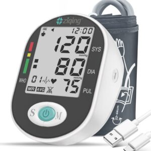 Blood Pressure Monitors, Bp Monitor - Blood Pressure Machine Large Cuff Blood Pressure Monitor Upper Arm Cuff 8.7''-17.3'', Large Screen, 2 Users Total 198 Memories