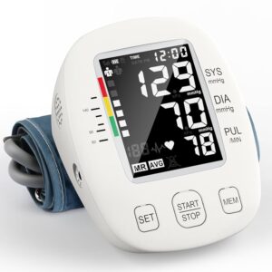 Blood Pressure Monitors for Home use, Automatic Digital BP Machine, Adjustable Upper-Arm Blood Pressure Cuff(8.7'' -16.5''), Large Clear LCD Backlit Display&HR Detection, 2x99... Blood Pressure Monitors for Home use, Automatic Digital BP Machine, Adjustable Upper-Arm Blood Pressure Cuff(8.7'' -16.5''), Large Clear LCD Backlit Display&HR Detection, 2x99...
