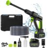 DREAMBETTER Cordless Pressure Washer, 6-in-1 Nozzle Portable Handheld Power Washer Brushless 1200 PSI, 4.0 Ah Battery Operated 3 Speeds Ajustable Electric High Pressure Cleaner...