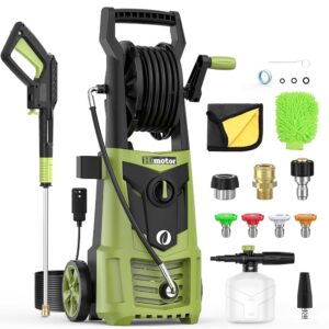 Electric Pressure Washer - 4000PSI 2.8GPM with Nozzle Set, Power Washer with Hose Reel, Foam Cannon Included, Car Wash Machine with Wash Mitt, High Pressure Washer for Deck,... Electric Pressure Washer - 4000PSI 2.8GPM with Nozzle Set, Power Washer with Hose Reel, Foam Cannon Included, Car Wash Machine with Wash Mitt, High Pressure Washer for Deck,...
