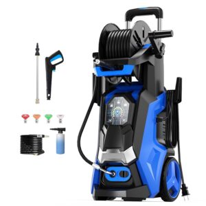 Electric Pressure Washer 5000 PSI 3.5 GPM Power Washer Touch Screen Adjustable Pressure,4 Nozzles and 500ml Foam Cannon Power Washer Cleaning for Patio Electric Pressure Washer 5000 PSI 3.5 GPM Power Washer Touch Screen Adjustable Pressure,4 Nozzles and 500ml Foam Cannon Power Washer Cleaning for Patio