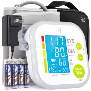 Greater Goods Blood Pressure Monitor - Complete BP Machine Kit with Wall Adapter and Premium Comfort Cuff, Designed in St. Louis Greater Goods Blood Pressure Monitor - Complete BP Machine Kit with Wall Adapter and Premium Comfort Cuff, Designed in St. Louis