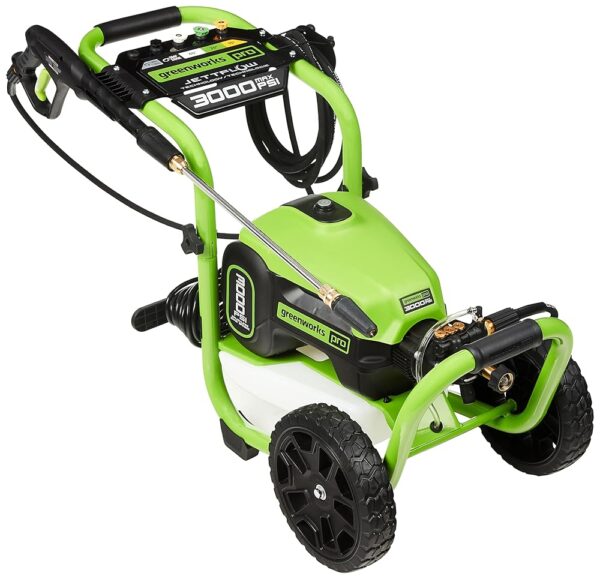 Greenworks Pro Brushless 3000 PSI (CSA Certified) 2.0 GPM Max / 1.1 GPM Electric Pressure Washer (Rugged Steel Frame, 25 FT Hose, 35 FT GFCI Power Cord)