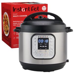 Instant Pot Duo 7-in-1 Electric Pressure Cooker, Slow Cooker, Rice Cooker, Steamer, Sauté, Yogurt Maker, Warmer & Sterilizer, Includes App With Over 800 Recipes, Stainless...