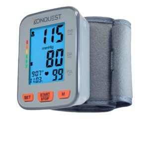 Konquest KBP-2910W Automatic Wrist Blood Pressure Monitor - Accurate - Adjustable Cuff, Large Screen Display - Portable Case - Irregular Heartbeat Detector - Tensiometro Konquest KBP-2910W Automatic Wrist Blood Pressure Monitor - Accurate - Adjustable Cuff, Large Screen Display - Portable Case - Irregular Heartbeat Detector - Tensiometro