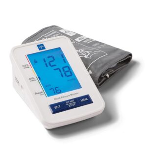 Medline Automatic Digital Blood Pressure Monitor with Standard Adult Cuff for Upper Arm, with Large LED Display, Batteries Included, Great for Home Use, Professional Medical Use Medline Automatic Digital Blood Pressure Monitor with Standard Adult Cuff for Upper Arm, with Large LED Display, Batteries Included, Great for Home Use, Professional Medical Use