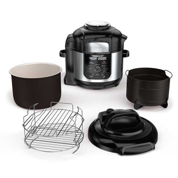 Ninja FD401 LP3 Foodi 12-in-1 Deluxe XL 8 qt. Pressure Cooker & Air Fryer that Steams, Slow Cooks, Sears, Sautés, Dehydrates & More, with 5 qt. Crisper Basket, Reversible Rack &... Ninja FD401 LP3 Foodi 12-in-1 Deluxe XL 8 qt. Pressure Cooker & Air Fryer that Steams, Slow Cooks, Sears, Sautés, Dehydrates & More, with 5 qt. Crisper Basket, Reversible Rack &...
