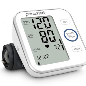 Paramed Blood Pressure Monitor - Bp Machine - Automatic Upper Arm Blood Pressure Cuff 8.7-16.5 inches - Large LCD Display 120 Sets Memory - Device Bag & Batteries Included Paramed Blood Pressure Monitor - Bp Machine - Automatic Upper Arm Blood Pressure Cuff 8.7-16.5 inches - Large LCD Display 120 Sets Memory - Device Bag & Batteries Included