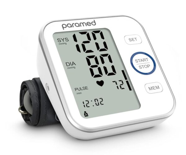 Paramed Blood Pressure Monitor - Bp Machine - Automatic Upper Arm Blood Pressure Cuff 8.7-16.5 inches - Large LCD Display 120 Sets Memory - Device Bag & Batteries Included Paramed Blood Pressure Monitor - Bp Machine - Automatic Upper Arm Blood Pressure Cuff 8.7-16.5 inches - Large LCD Display 120 Sets Memory - Device Bag & Batteries Included