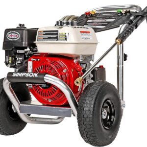SIMPSON Cleaning ALH3425 Aluminum Series 3600 PSI Gas Pressure Washer, 2.5 GPM, Honda GX200 Engine, Includes Spray Gun and Extension Wand, 5 QC Nozzle Tips, 5/16-inch x 35-foot...