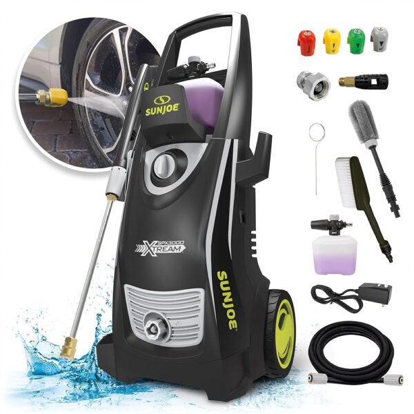 Sun Joe Electric Pressure Washer Xtream Clean, Portable Power Washer with Wheels, SPX3000-XT1