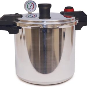 T-fal Pressure Cooker Aluminum Pressure Canner, 22 Quart, 3 PSI Settings, Cookware, Pots and Pans, Large Capacity, Cooling Racks, Recipe Booket, Canning Vegetables, Meats,...