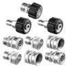 Twinkle Star Pressure Washer Adapter Set, Stainless Steel Quick Disconnect Kit, M22 14 mm quick connect Swivel to 3/8'' Quick Connect fittings, 3/4" to Quick Release 8 Sets Twinkle Star Pressure Washer Adapter Set, Stainless Steel Quick Disconnect Kit, M22 14 mm quick connect Swivel to 3/8'' Quick Connect fittings, 3/4" to Quick Release 8 Sets