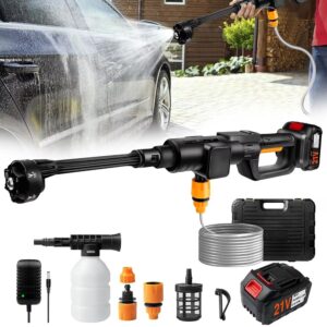 Upgrade 900PSI Cordless High Pressure Washer Gun, 15000mAh Battery Powered Pressure Washer with 6-in-1 Adjustable Nozzle, Portable Handheld Power Washer for Car, Home Cleaning &... Upgrade 900PSI Cordless High Pressure Washer Gun, 15000mAh Battery Powered Pressure Washer with 6-in-1 Adjustable Nozzle, Portable Handheld Power Washer for Car, Home Cleaning &...