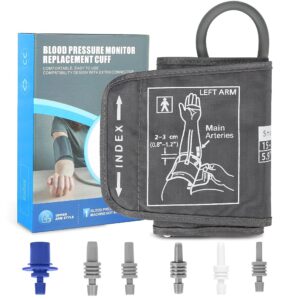 5.9"-9.5" Small Blood Pressure Cuff Arm - BP Replacement Cuff for Individuals with Thin Tiny Upper Arms, 6 Size Connectors Compatible with Omron and Other Brands, Workable with... 5.9"-9.5" Small Blood Pressure Cuff Arm - BP Replacement Cuff for Individuals with Thin Tiny Upper Arms, 6 Size Connectors Compatible with Omron and Other Brands, Workable with...