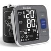 Alcedo Blood Pressure Monitor for Home Use, Automatic Digital BP Machine with Large Cuff for Upper Arm (Black Backlit Screen)