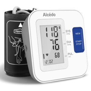 Alcedo Blood Pressure Monitor for Home Use, Automatic Upper Arm BP Machine with Large Cuff 8.7" -16.5", 2X 120 Memory, FSA/HSA Eligible Alcedo Blood Pressure Monitor for Home Use, Automatic Upper Arm BP Machine with Large Cuff 8.7" -16.5", 2X 120 Memory, FSA/HSA Eligible