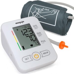 Automatic Arm Blood Pressure Monitors, maguja Digital Upper Arm Blood Pressure Machine, Wide Range BP Cuff, with Broadcast Function(White) Automatic Arm Blood Pressure Monitors, maguja Digital Upper Arm Blood Pressure Machine, Wide Range BP Cuff, with Broadcast Function(White)