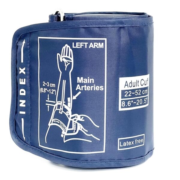 Blood Pressure Cuff Compatible with Omron (22-52CM), Extra Large BP Replacement Cuff for Big Arms - Includes Multiple Connectors