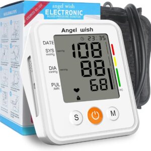 Blood-Pressure Monitor-Automatic Home-Use Cuff-Machine - LCD Display Voice Broadcasting for Adult Arm Digital BP Tool White angel wish Blood-Pressure Monitor-Automatic Home-Use Cuff-Machine - LCD Display Voice Broadcasting for Adult Arm Digital BP Tool White angel wish
