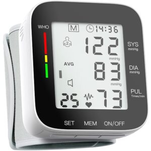 Blood Pressure Monitor Automatic Large LCD Display Adjustable Wrist Cuff Dual 99 Reading Memory Digital Portable Machine for Home Use with Carrying Case Blood Pressure Monitor Automatic Large LCD Display Adjustable Wrist Cuff Dual 99 Reading Memory Digital Portable Machine for Home Use with Carrying Case