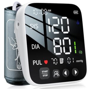 Blood Pressure Monitor for Home Use, Automatic Upper Arm BP Machine - Medical Grade, FDA Cleared, Adjustable Cuff Size, for 2 Users, with 300 Sets Memory and HR Detection (Extra... Blood Pressure Monitor for Home Use, Automatic Upper Arm BP Machine - Medical Grade, FDA Cleared, Adjustable Cuff Size, for 2 Users, with 300 Sets Memory and HR Detection (Extra...