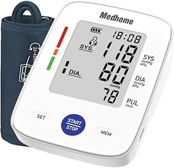 Blood Pressure Monitor for Home Use Upper Arm,Medhome Blood Pressure Machine Upper Arm Large Cuff(8.7"-16.5" Adjustable),Automatic high Blood Pressure Cuff,Easy to use,2 * 120... Blood Pressure Monitor for Home Use Upper Arm,Medhome Blood Pressure Machine Upper Arm Large Cuff(8.7"-16.5" Adjustable),Automatic high Blood Pressure Cuff,Easy to use,2 * 120...