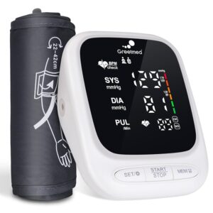 Blood Pressure Monitor Upper Arm Automatic Talking Blood Pressure Cuff, Rechargeable Blood Pressure Machine for Home Use Digital Led Display, Adjustable 8.7"-16.5" Large Bp Cuff...