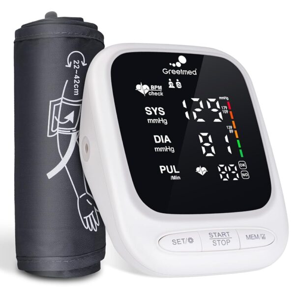 Blood Pressure Monitor Upper Arm Automatic Talking Blood Pressure Cuff, Rechargeable Blood Pressure Machine for Home Use Digital Led Display, Adjustable 8.7"-16.5" Large Bp Cuff... Blood Pressure Monitor Upper Arm Automatic Talking Blood Pressure Cuff, Rechargeable Blood Pressure Machine for Home Use Digital Led Display, Adjustable 8.7"-16.5" Large Bp Cuff...
