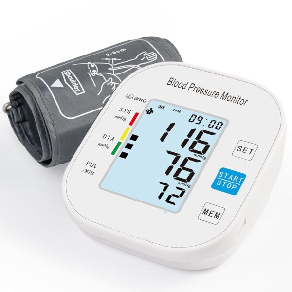 Blood Pressure Monitors, Automatic Upper Arm Blood Pressure Machines for Home Use with Large Cuff Adjustable BP Machine for Adult Elderly BSX583 (White) Blood Pressure Monitors, Automatic Upper Arm Blood Pressure Machines for Home Use with Large Cuff Adjustable BP Machine for Adult Elderly BSX583 (White)