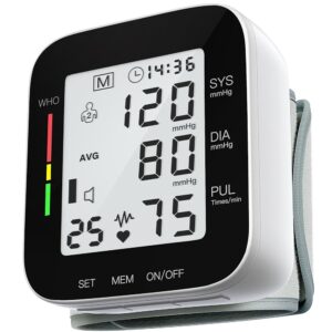 Blood Pressure Monitors for Home Use Voice Broadcast Blood Pressure Monitor Wrist Blood Pressure Machine Digital Blood Pressure Cuff 2x99 Readings with Carrying Case, Black Blood Pressure Monitors for Home Use Voice Broadcast Blood Pressure Monitor Wrist Blood Pressure Machine Digital Blood Pressure Cuff 2x99 Readings with Carrying Case, Black