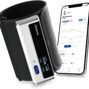 Checkme BP2A Blood Pressure Monitor for Home Use Upper Arm - Bluetooth BP Machine Cuff, Accurate Digital Readings in 30 Seconds, Unlimited Data Stored in App for iOS & Android,...