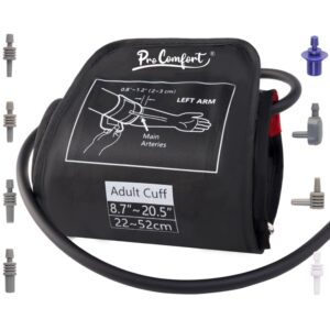 Extra Large Blood Pressure Cuff 8.7-20.5" (22-52 CM)，Compatible with Most Automatic Blood Pressure Monitors, XL BP Replacement Cuffs for Adult Big ARM, with 8 Connectors