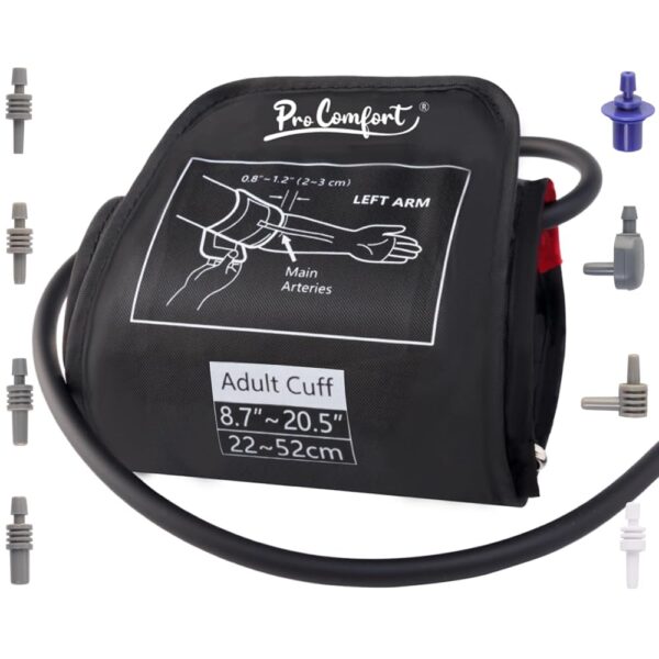 Extra Large Blood Pressure Cuff 8.7-20.5" (22-52 CM)，Compatible with Most Automatic Blood Pressure Monitors, XL BP Replacement Cuffs for Adult Big ARM, with 8 Connectors
