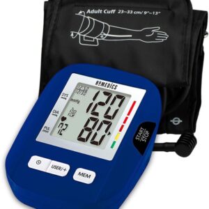 HoMedics Upper Arm Blood Pressure Monitor, Automatic BP Monitor with Easy One-Touch Operation, Stores up to 120 Readings (60 Per User), Standard Sized Blood Pressure Cuff and...