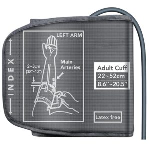 Replacement Extra Large Cuff for Omron BP Monitors 22-52CM Big Arm - Adjustable XL Blood Pressure Cuff, Includes 4 Universal Interface, Blood Pressure Monitors Large Cuff... Replacement Extra Large Cuff for Omron BP Monitors 22-52CM Big Arm - Adjustable XL Blood Pressure Cuff, Includes 4 Universal Interface, Blood Pressure Monitors Large Cuff...