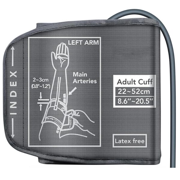 Replacement Extra Large Cuff for Omron BP Monitors 22-52CM Big Arm - Adjustable XL Blood Pressure Cuff, Includes 4 Universal Interface, Blood Pressure Monitors Large Cuff...