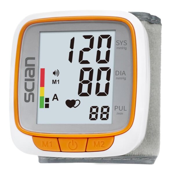 Scian Wrist Blood Pressure Monitors for Home Use, Automatic Blood Pressure Wrist Cuff with Voice Broadcast, Large Display, 2 Users 180 Memory with Carrying Case