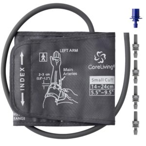 Small Blood Pressure Cuff 5.5”-9.5” Inches (14-24CM), Small Child Cuff, Compatible with Most Monitors, ARM Blood Pressure Replacement Cuff with 5 Connectors