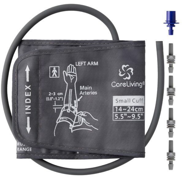 Small Blood Pressure Cuff 5.5”-9.5” Inches (14-24CM), Small Child Cuff, Compatible with Most Monitors, ARM Blood Pressure Replacement Cuff with 5 Connectors Small Blood Pressure Cuff 5.5”-9.5” Inches (14-24CM), Small Child Cuff, Compatible with Most Monitors, ARM Blood Pressure Replacement Cuff with 5 Connectors