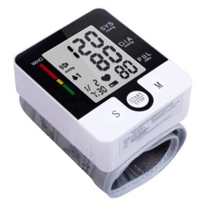 Wrist Blood Pressure Monitor Automatic Wrist Bp Monitor Talking Blood Pressure Cuff for Home Use Adjustable Cuffs for Adult Electronic Digital Large LCD Display with Battery and... Wrist Blood Pressure Monitor Automatic Wrist Bp Monitor Talking Blood Pressure Cuff for Home Use Adjustable Cuffs for Adult Electronic Digital Large LCD Display with Battery and...