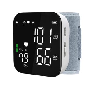 Wrist Blood Pressure Monitor Rechargeable Digital Automatic Blood Pressure Cuff for Home Use Portable Talking Bp Monitor Full Screen Led Display Adjustable Bp Cuffs with... Wrist Blood Pressure Monitor Rechargeable Digital Automatic Blood Pressure Cuff for Home Use Portable Talking Bp Monitor Full Screen Led Display Adjustable Bp Cuffs with...