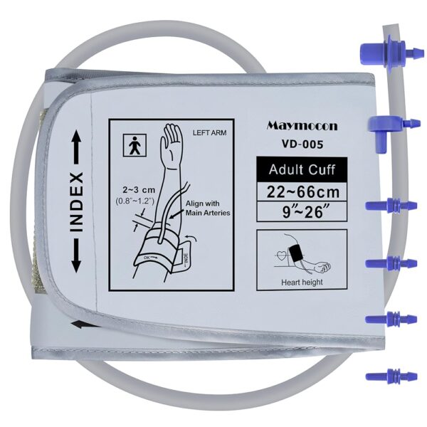XXXL Blood Pressure Cuff for Big Arms 12.6”-26” (32-66CM)-Compatible with Omron and Most Other Brands, Includes 6 Connectors